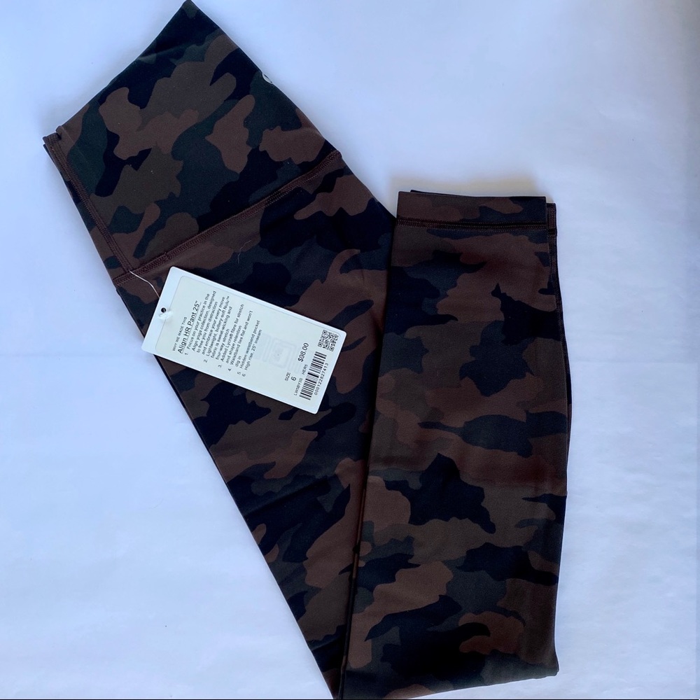 NWT Lululemon Align Pants - camo brown earth